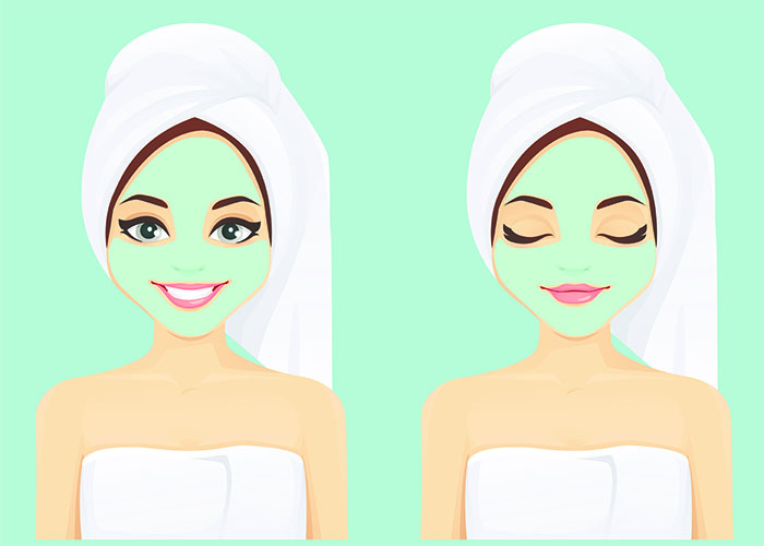 Pige-med-ansigtsmaske